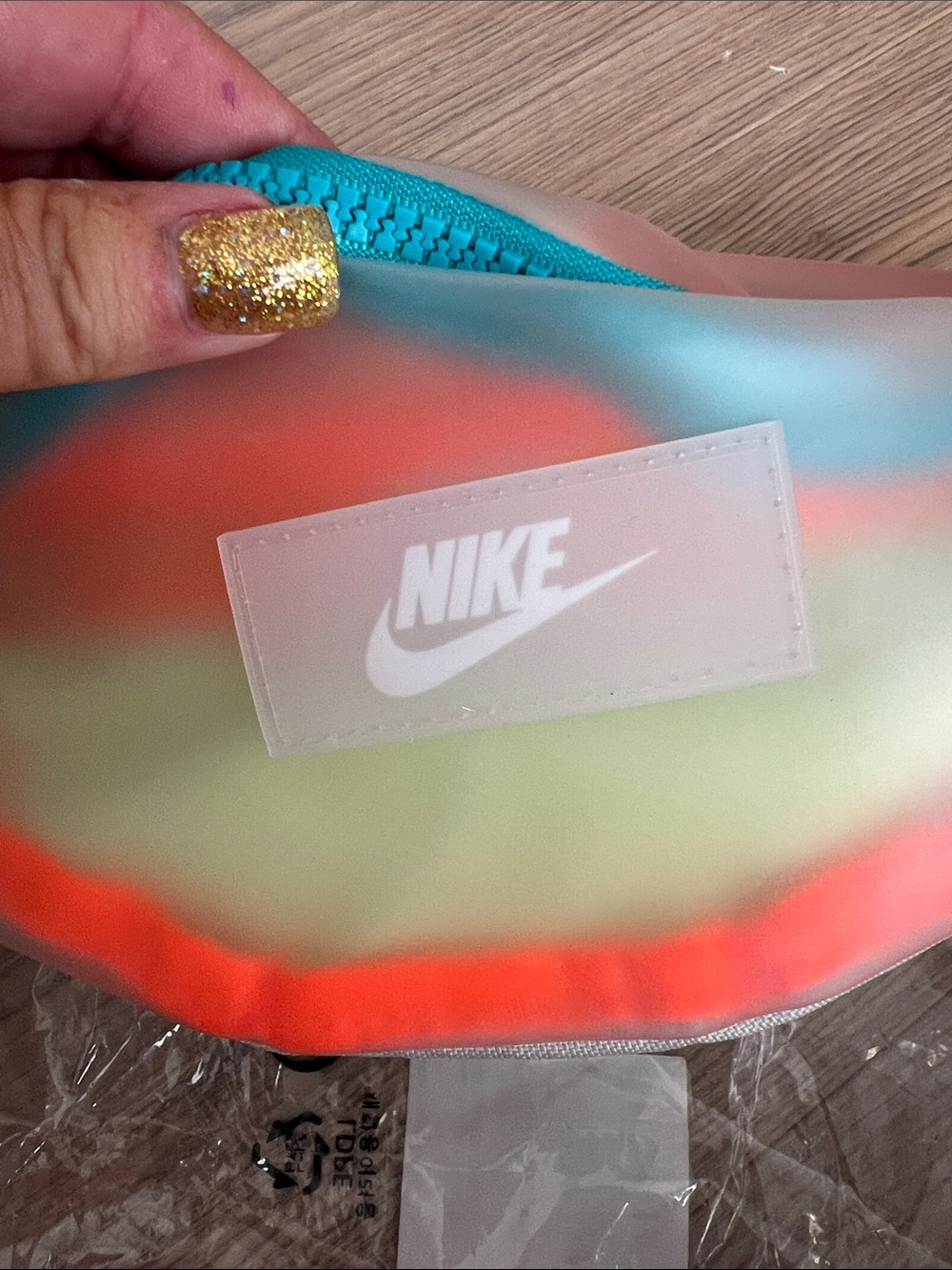 Nike Iridescent Waist Pack - Orange, Teal, Cream - Picture 3 of 6